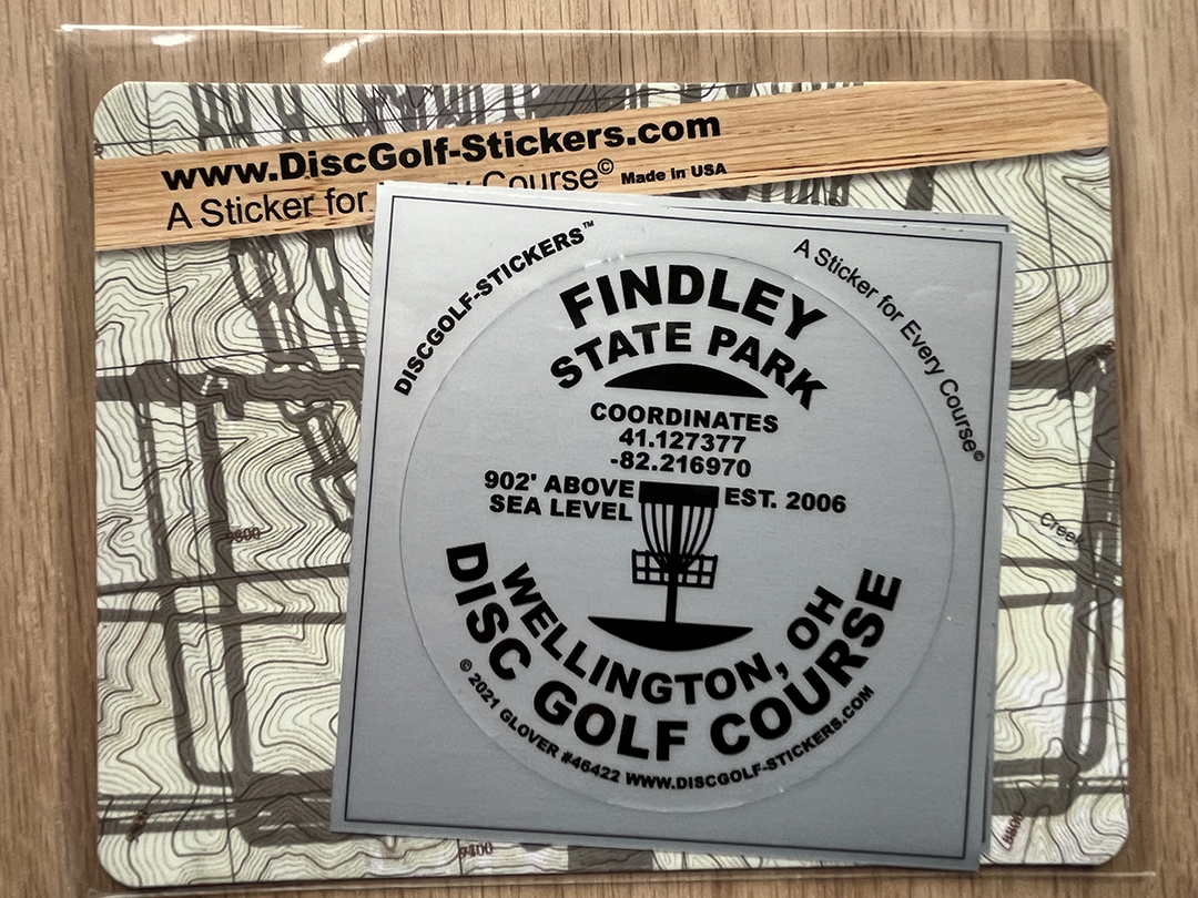 Findley State Park Disc Golf Course 2-Sticker Pack Wellington OH
