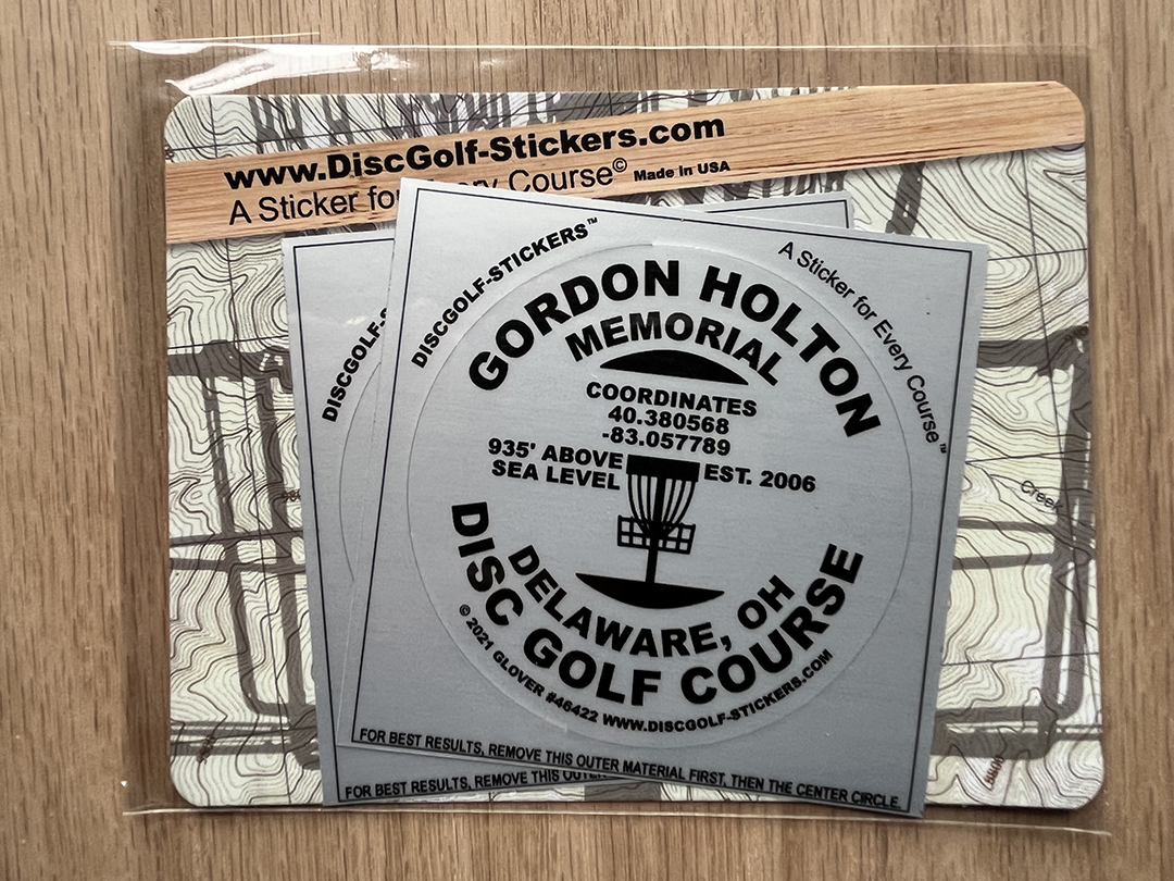 Gordon Holton Memorial St Pk Disc Golf Course 2-Sticker Pack Delaware, OH