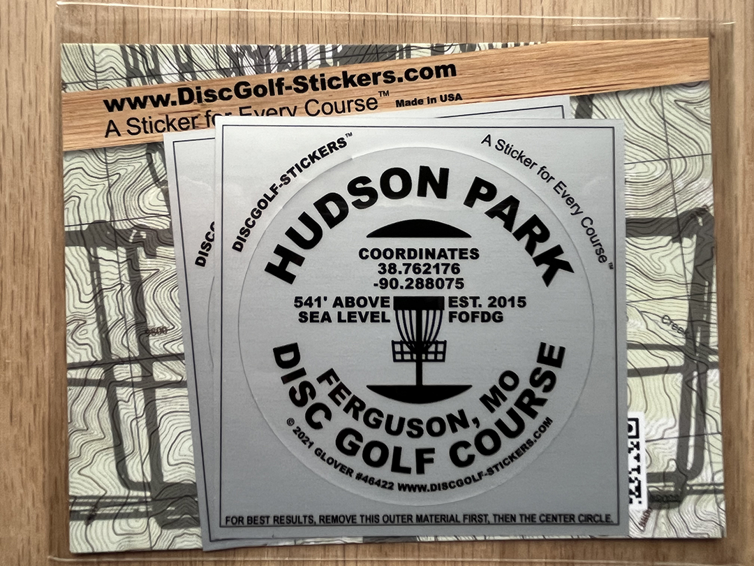 Hudson Park Disc Golf Course 2-Sticker Pack Ferguson MO