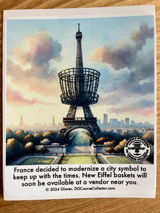 France decided to modernize / Dry Humor Disc Golf Sticker