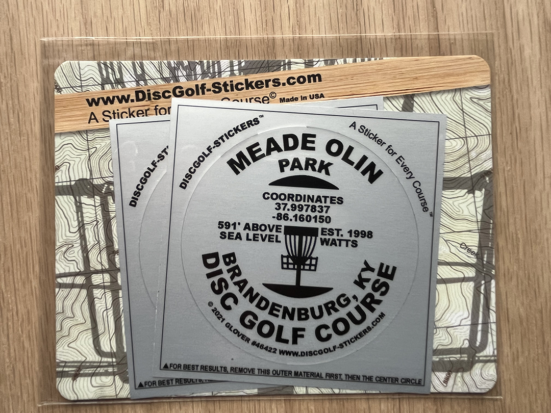 Mead Olin Park Disc Golf Course 2-Sticker Pack Brandenburg, KY