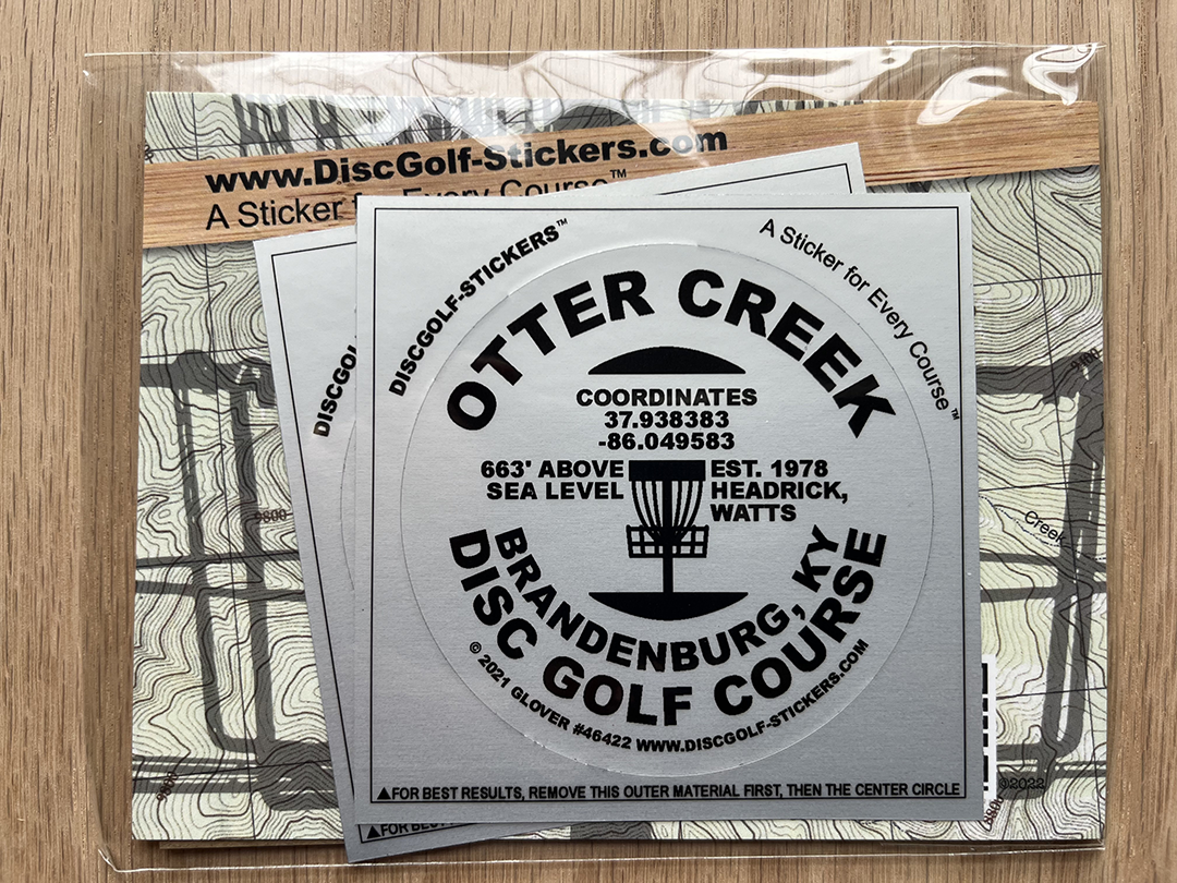 Otter Creek Disc Golf Course 2-Sticker Pack Brandenburg, KY