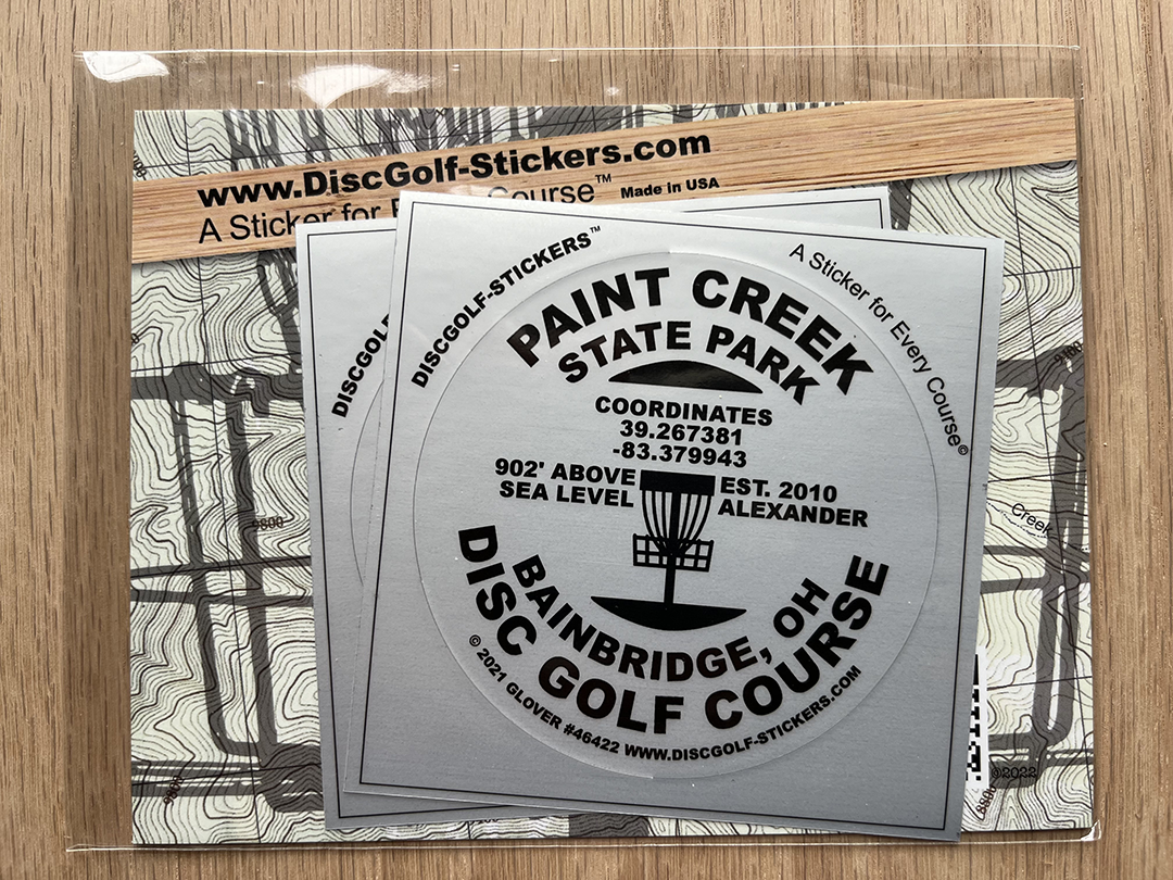 Paint Creek State Park Disc Golf Course 2-Sticker Pack Bainbridge, OH