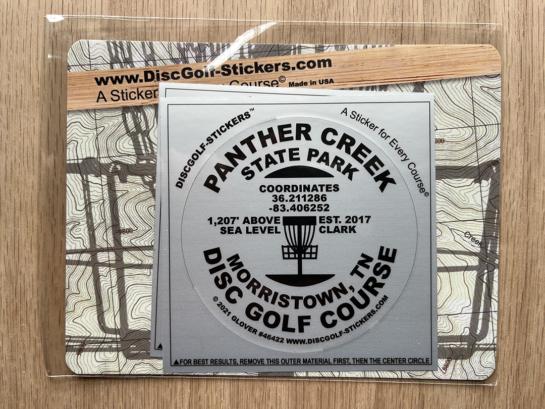 Panther Creek State Park Disc Golf Course 2-Sticker Pack Morristown, TN