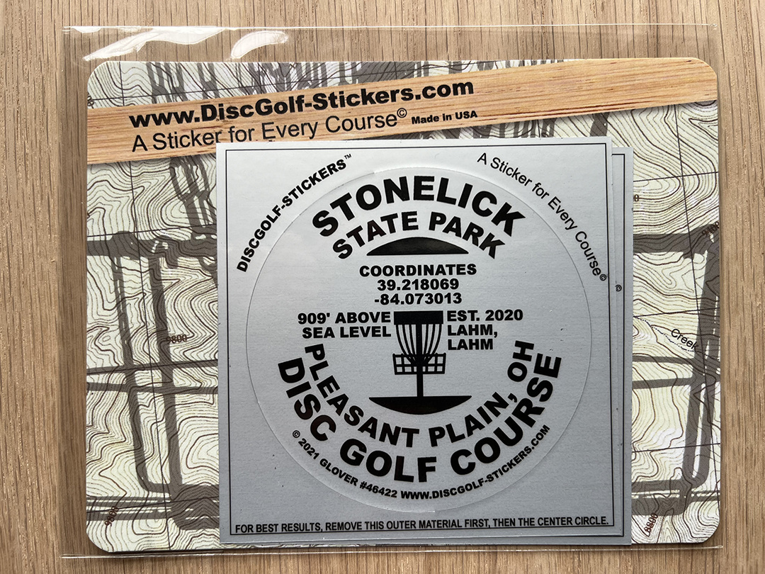 Stonelick State Park Disc Golf Course 2-Sticker Pack Pleasant Plain OH