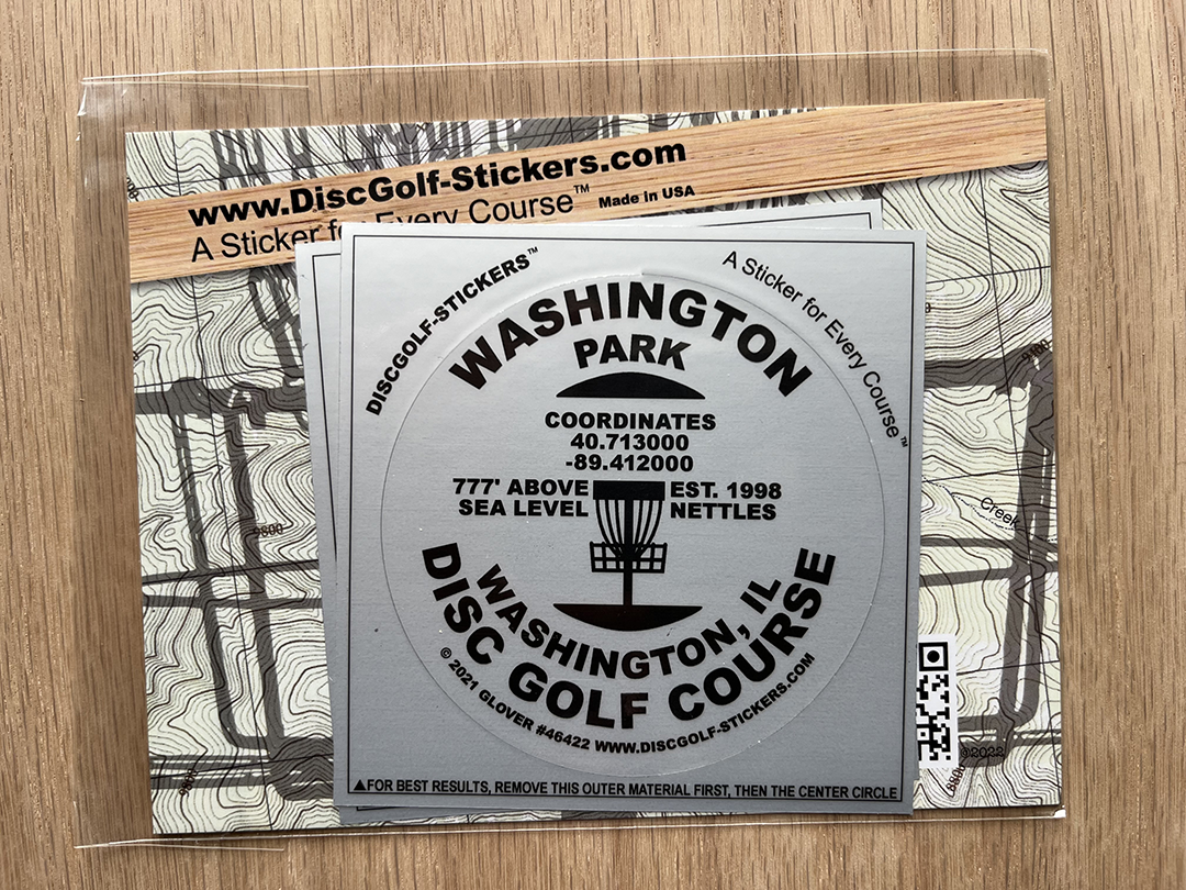 Washington Park Disc Golf Course 2-Sticker Pack Washington, IL