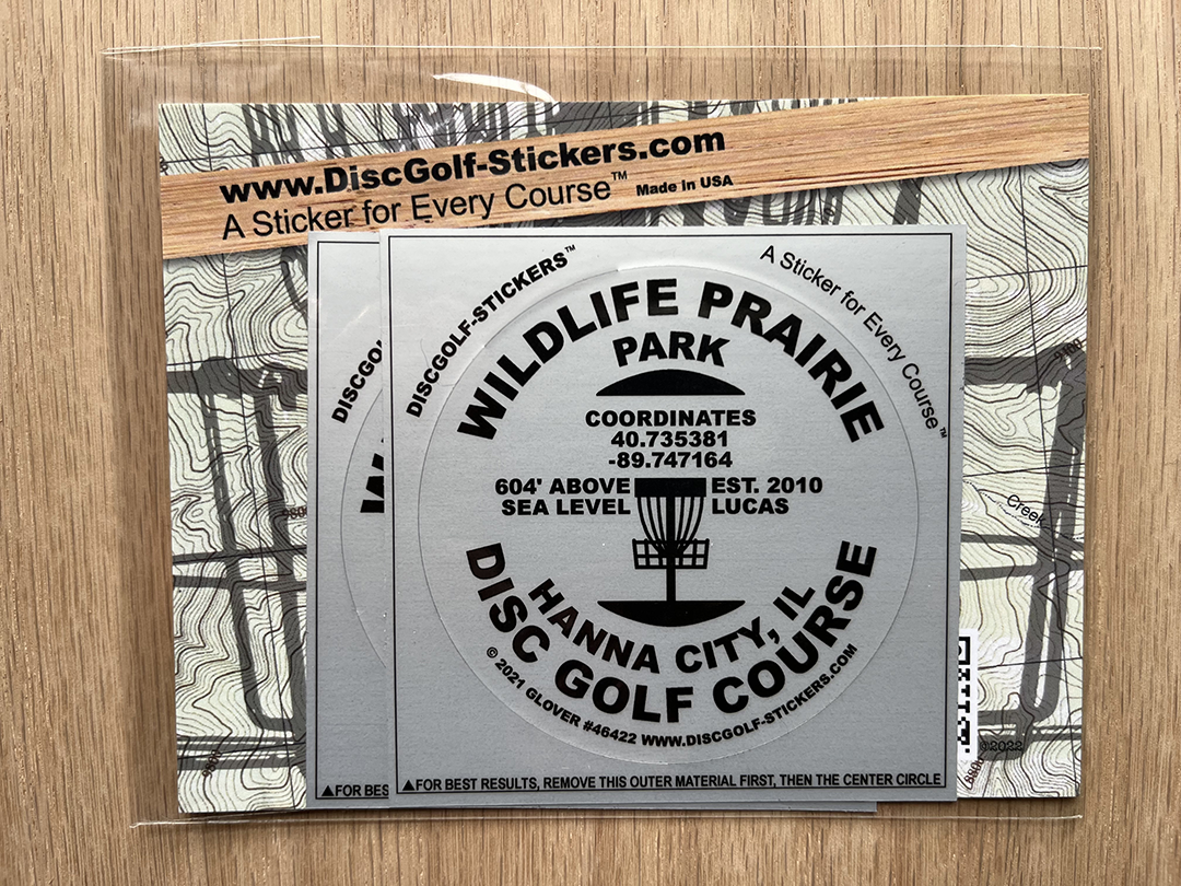 Wildlife Prairie Park Disc Golf Course 2-Sticker Pack Hanna City, IL