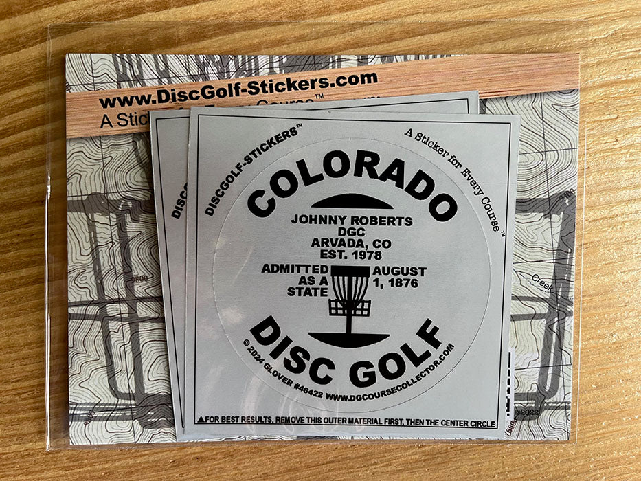 Colorado Disc Golf State 2-Sticker Pack Arvada, CO
