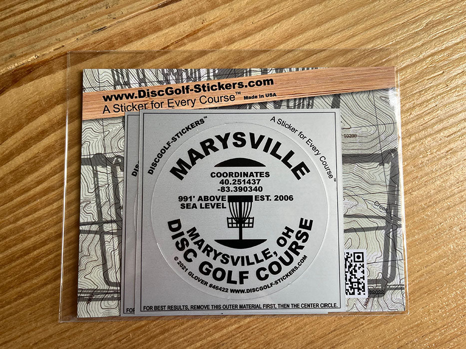 Marysville Disc Golf Course 2-Sticker Pack Marysville, OH