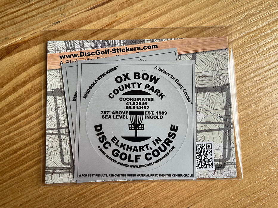 Ox Bow Disc Golf Course 2-Sticker Pack Elkhart, IN