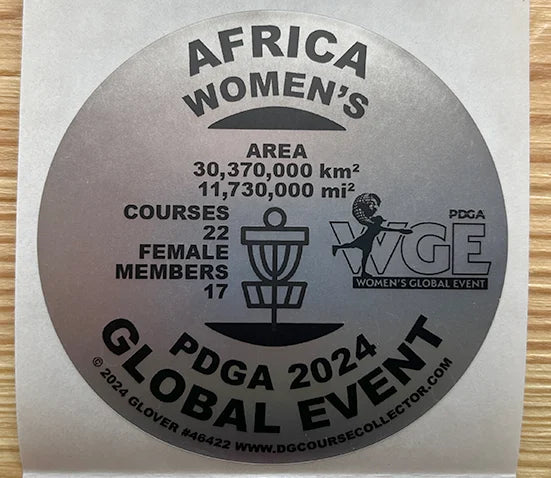 2024 WGE Event Sticker PDGA Women's Africa Single Sticker