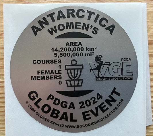 2024 WGE Event Sticker PDGA Women's Antarctica Single Sticker
