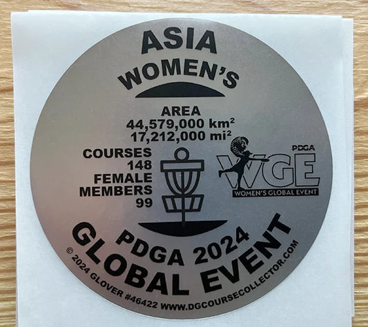2024 WGE Event Sticker PDGA Women's Asia Single Sticker