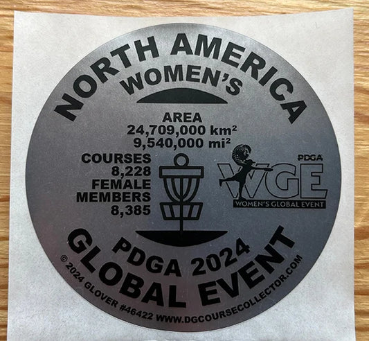 2024 WGE Event Sticker PDGA Women's North America Single Sticker