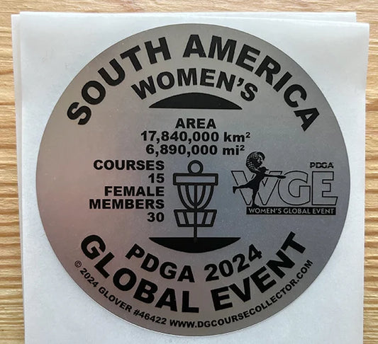 2024 WGE Event Sticker PDGA Women's South America Single Sticker