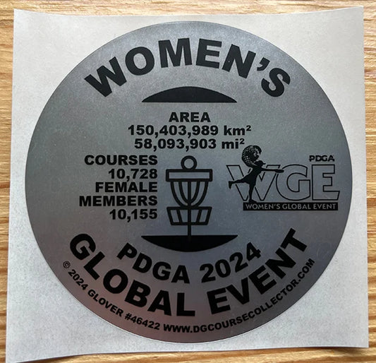 2024 WGE Event Sticker PDGA Women's Global Event Single Sticker