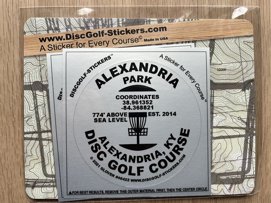 Alexandria Disc Golf Course 2-Sticker Pack Alexandria KY