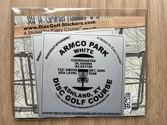 Armco Park - White Course Disc Golf Course 2-Sticker Pack Ashland, KY