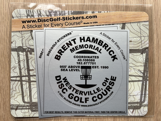 Brent Hambrick Disc Golf Course 2-Sticker Pack Westerville OH