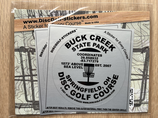 Buck Creek State Park Disc Golf Course 2-Sticker Pack Springfield, OH