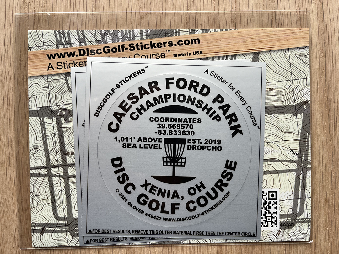 Caesar Ford Disc Golf Course 2-Sticker Pack Xenia OH