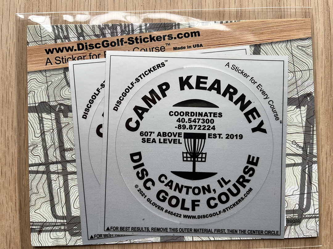 Camp Kearney Disc Golf Course 2-Sticker Pack Canton IL