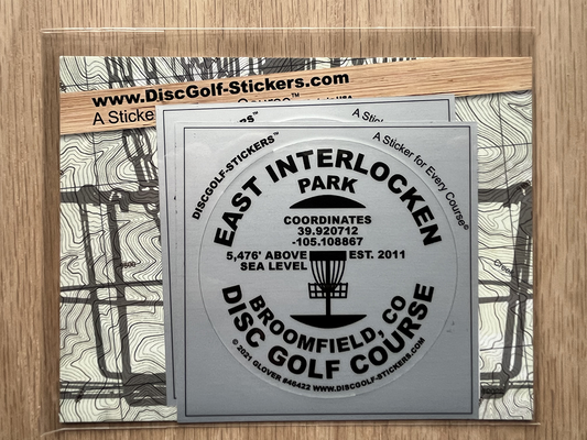 East Interlocken Disc Golf Course 2-Sticker Pack Broomfield CO