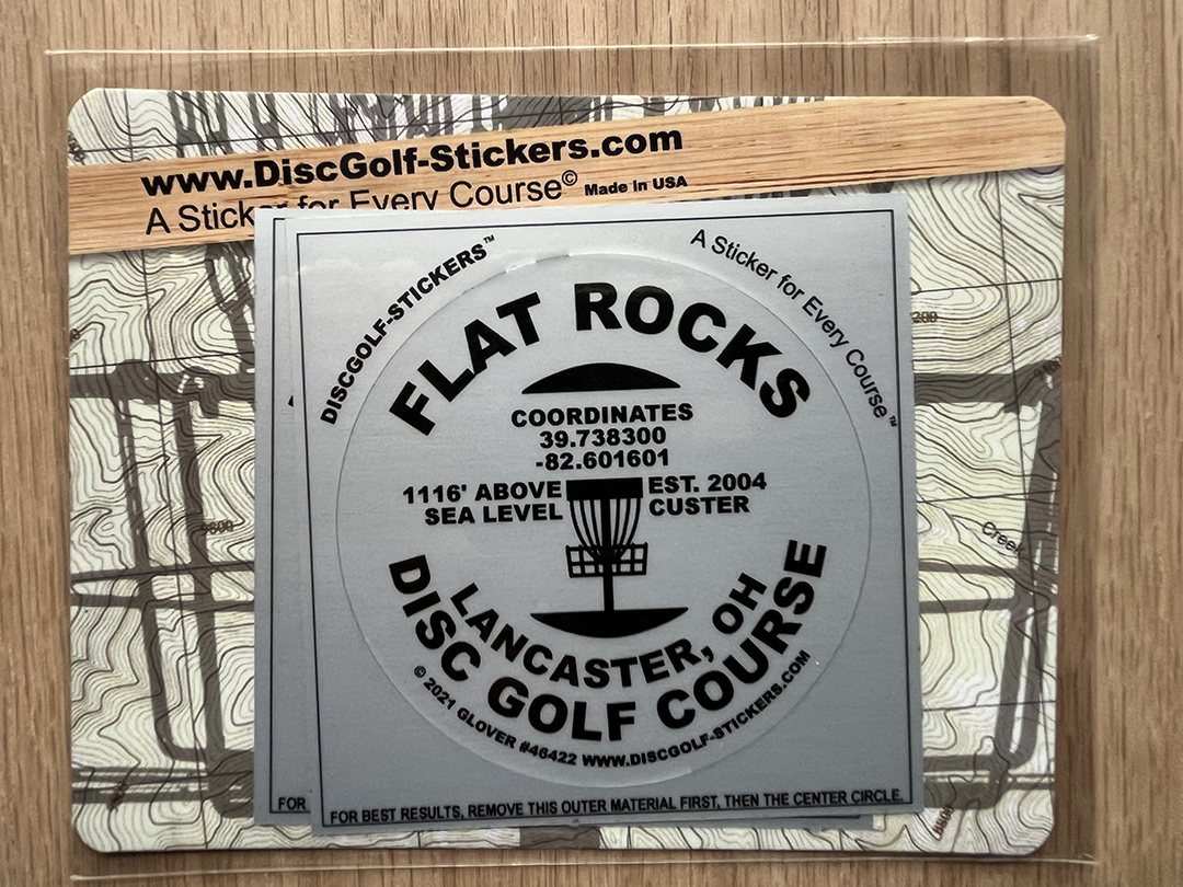 Flat Rocks Disc Golf Course 2-Sticker Pack Lancaster, OH