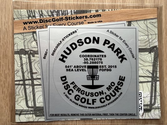 Hudson Park Disc Golf Course 2-Sticker Pack Ferguson MO