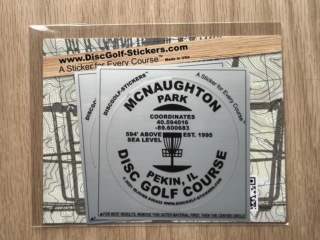 McNaughton Park Disc Golf Course 2-Sticker Pack Pekin, IL