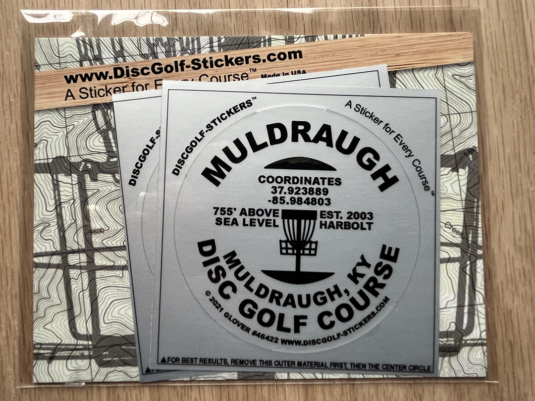 Muldraugh Disc Golf Course 2-Sticker Pack Muldraugh, KY