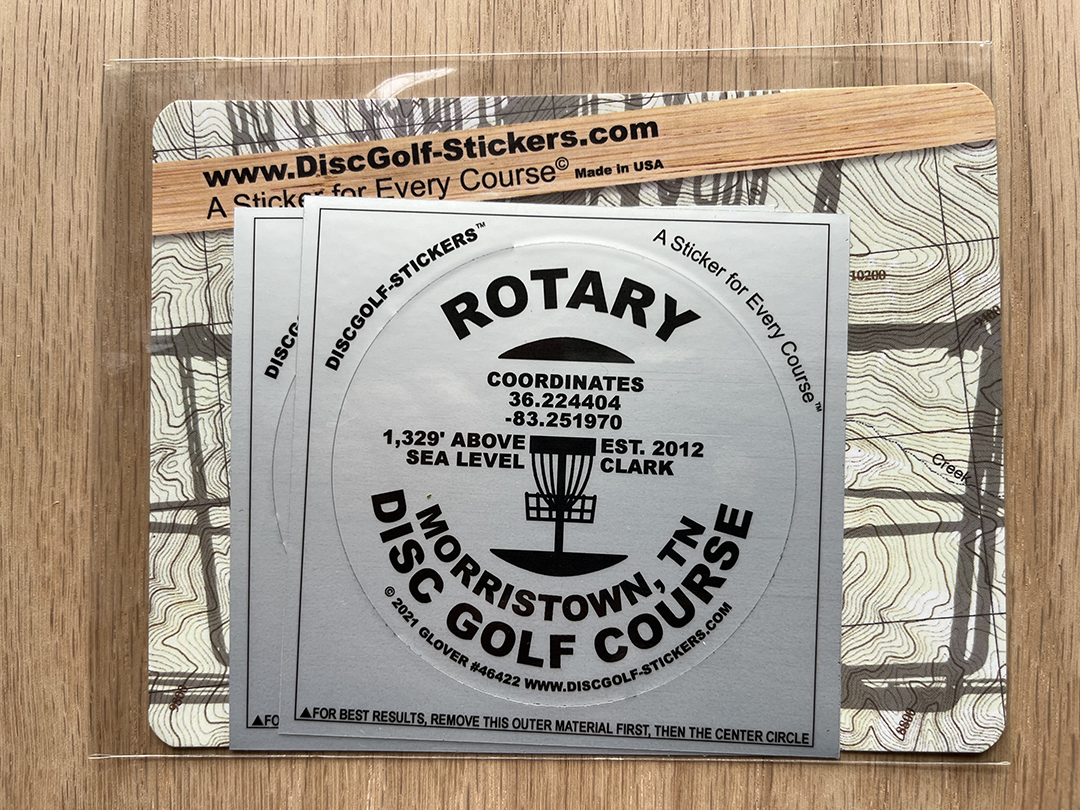 Rotary Park Disc Golf Course 2-Sticker Pack Huntington, WV