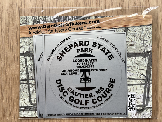 Shepard State Park Disc Golf Course 2-Sticker Pack Gautier, MS