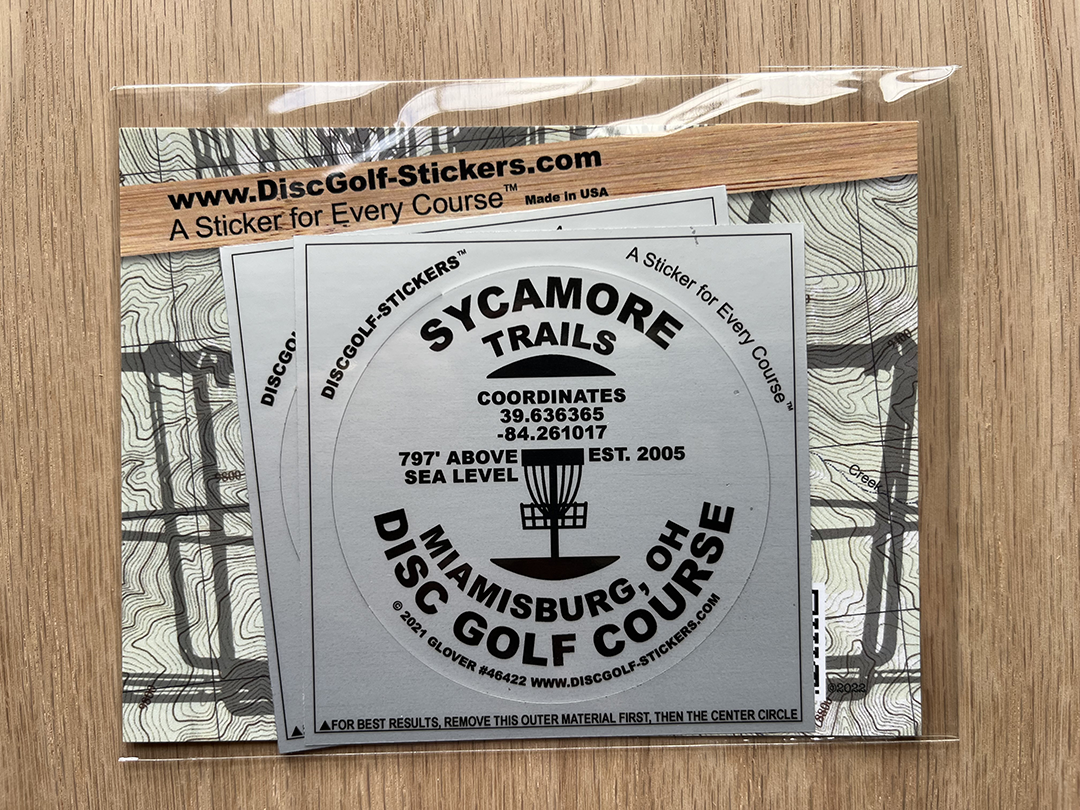 Sycamore Trails Disc Golf Course 2-Sticker Pack Miamisburg, OH
