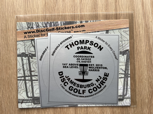 Thompson Park Disc Golf Course 2-Sticker Pack Jamesburg, NJ