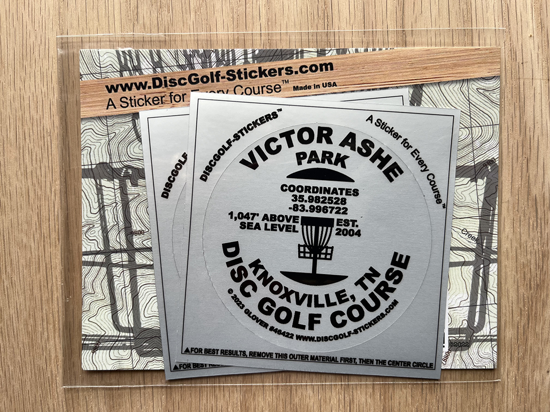 Victor Ashe Park Disc Golf Course 2-Sticker Pack Knoxville, TN