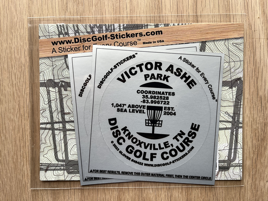 Victor Ashe Park Disc Golf Course 2-Sticker Pack Knoxville, TN