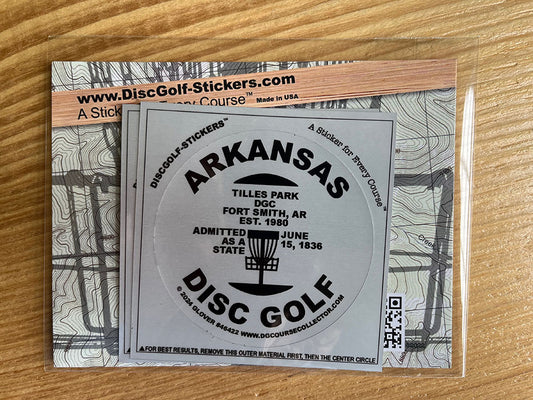 Arkansas Disc Golf State 2-Sticker Fort Smith, AZ