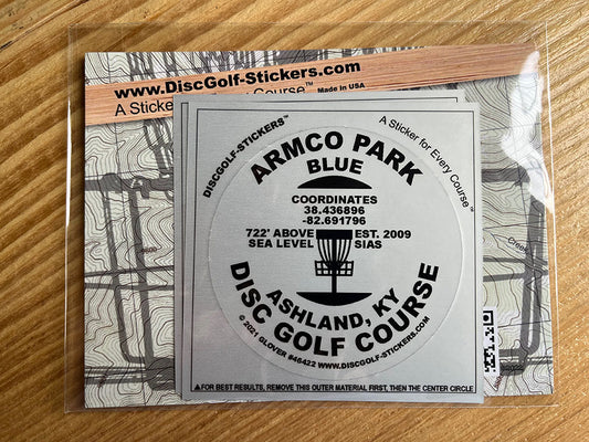 Armco Park - Blue Course Disc Golf Course 2-Sticker Pack Ashland, KY