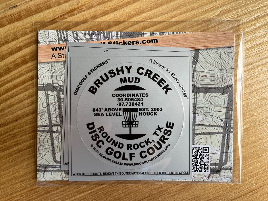 Bushy Creek Disc Golf Course 2-Sticker Pack Round Rock TX