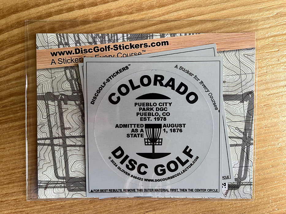 Colorado Disc Golf State 2-Sticker Pack Pueblo, CO