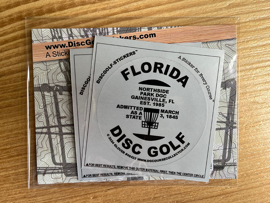 Florida Disc Golf State 2-Sticker Pack Gainesville, FL