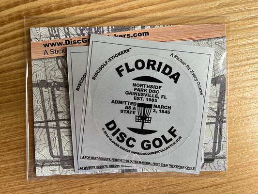 Florida Disc Golf State 2-Sticker Pack Gainesville, FL