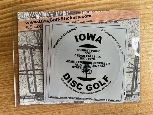 Iowa Disc Golf State 2-Sticker Pack Cedar Falls, IA