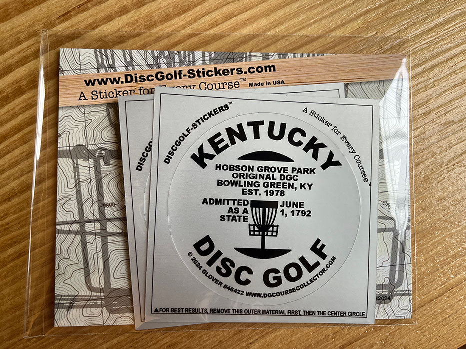 Kentucky Disc Golf State 2-Sticker Pack Bowling Green, KY