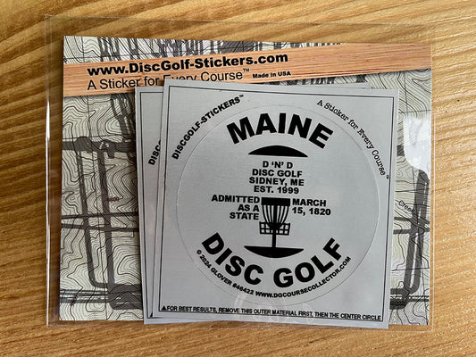 Maine Disc Golf State 2-Sticker Pack Sidney, ME