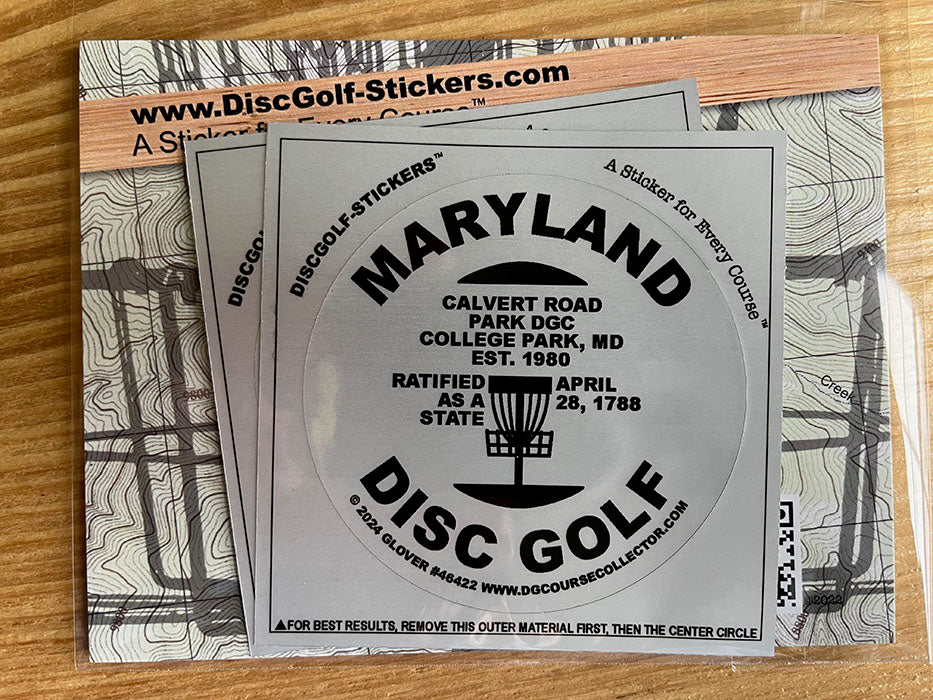 Maryland Disc Golf State 2-Sticker Pack College Park, MD