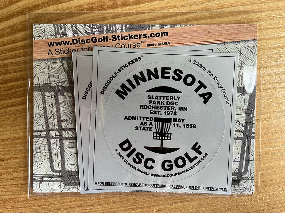 Minnesota Disc Golf State 2-Sticker Pack Rochester, MN