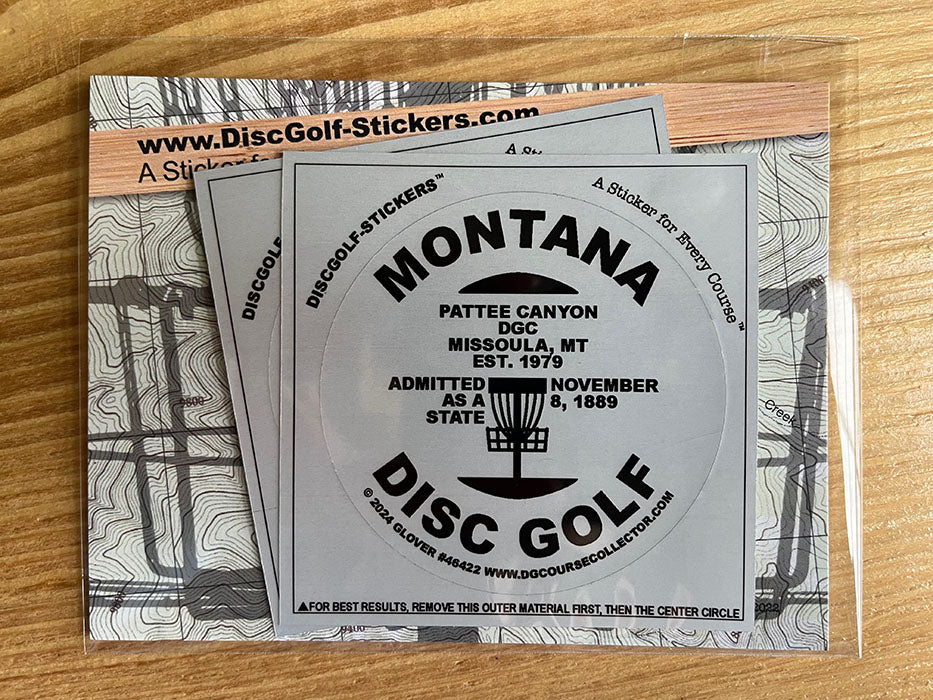 Montana Disc Golf State 2-Sticker Pack Missoula, MT