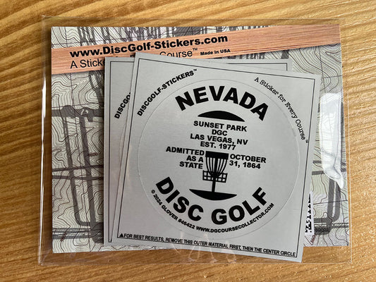 Nevada Disc Golf State 2-Sticker Pack Las Vega, NV